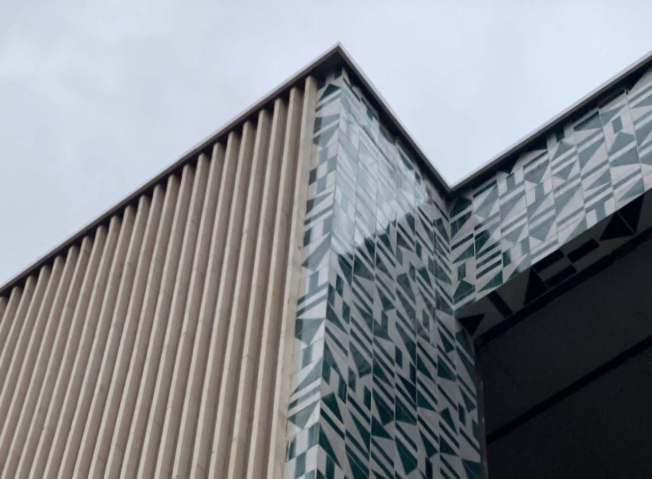 Building facade design with  Clay tile